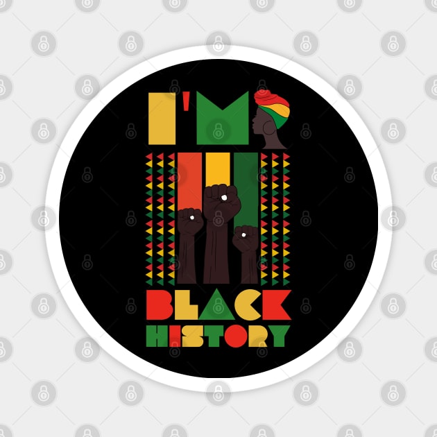 Black History Month Afro Melanin Black Women Magnet by Magnificent Butterfly